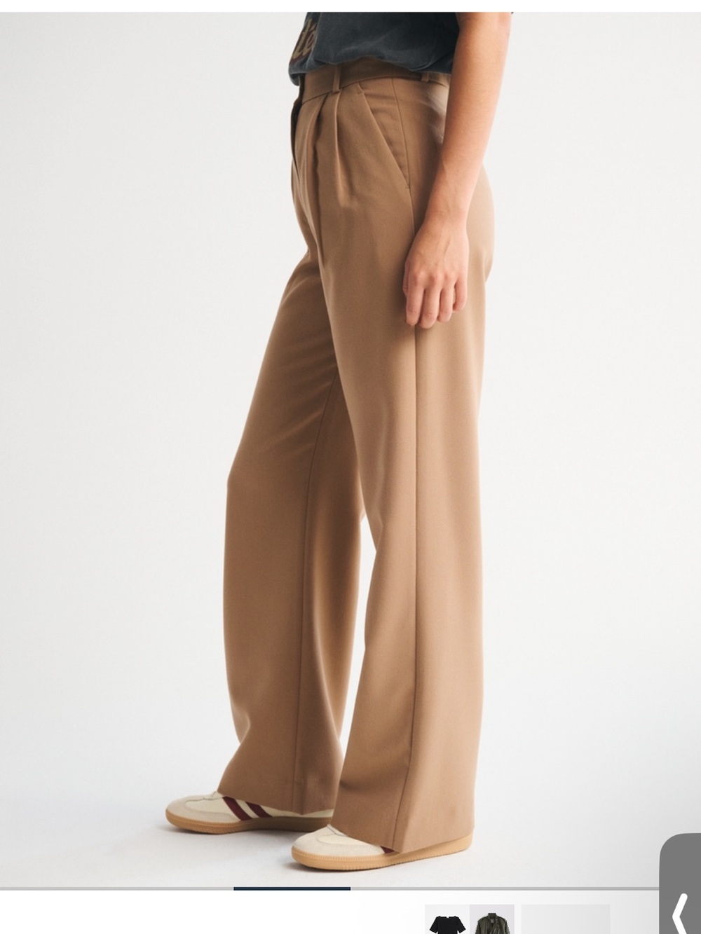 NEW A&F Tailored Wide Leg Pant - Picture 4 of 12